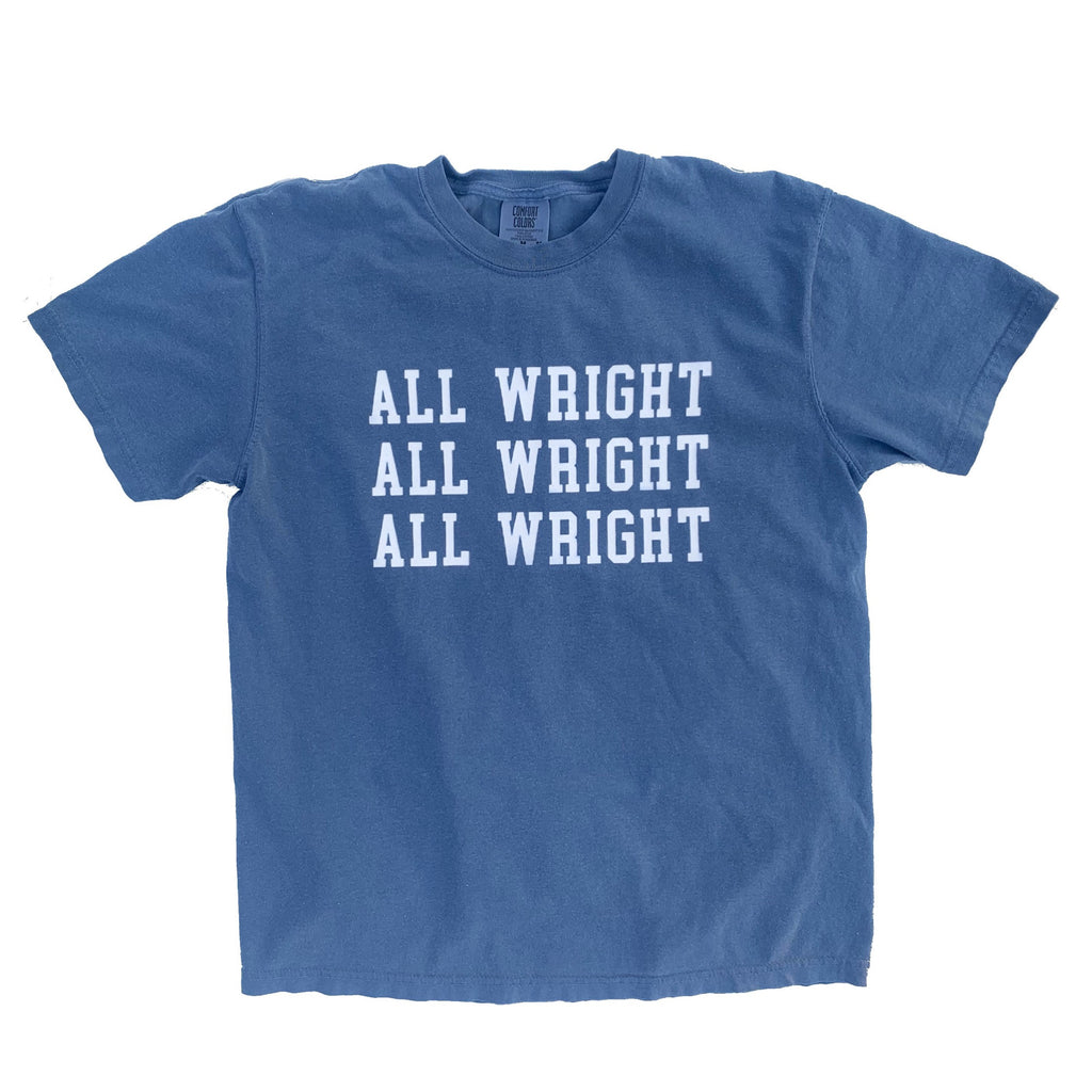 "All Wright" Villanova basketball fan shirt for Jay Wright in Blue Jean